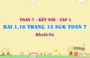 Bài 1.16 trang 15 SGK Toán 7 tập 1 Kết nối tri thức